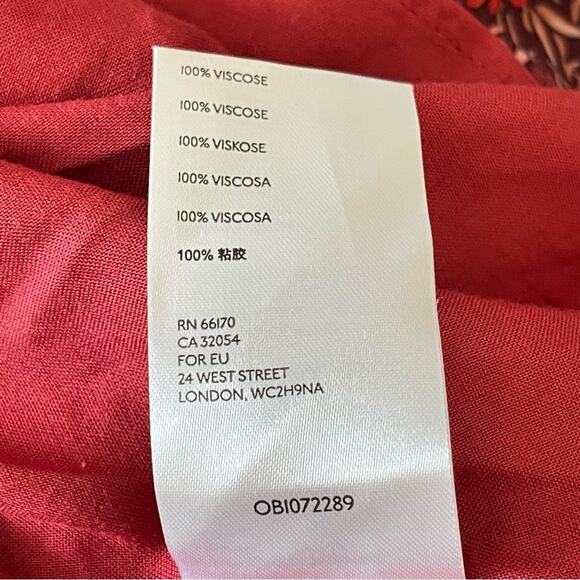 ANTHROPOLOGIE Esther Tiered Tunic RED floral print SIZE XL - Picture 13 of 16